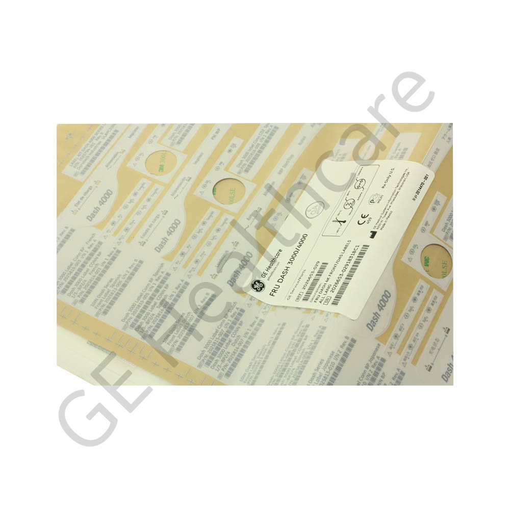 Front Label Kit Including All Languages for DASH 4000 Front Label Kit Including All Languages for DASH 4000