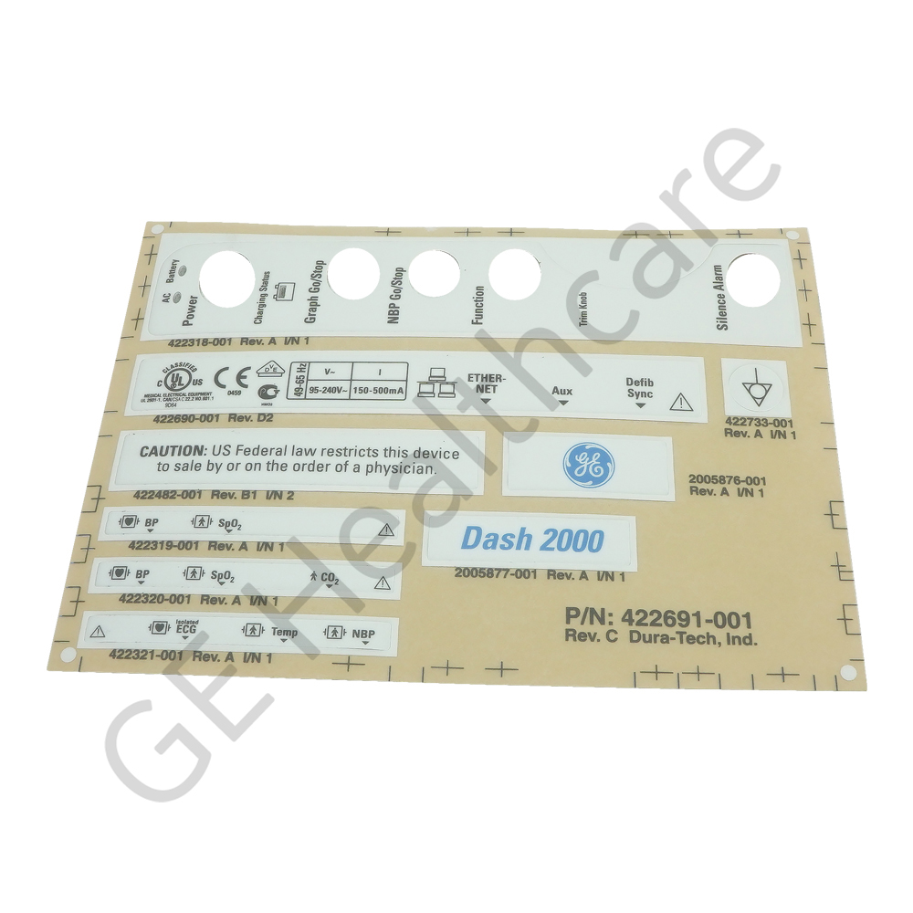 Label Kit with labels for DASH 2000 in English language Label Kit with labels for DASH 2000 in English language
