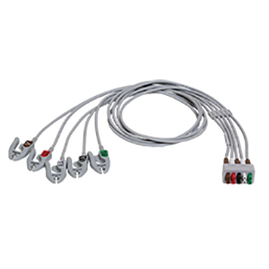 EKG Elektrodenkabel-Set, 5-lead, Klammer, AHA, 74 cm/ 29 in EKG Elektrodenkabel-Set, 5-lead, Klammer, AHA, 74 cm/ 29 in
